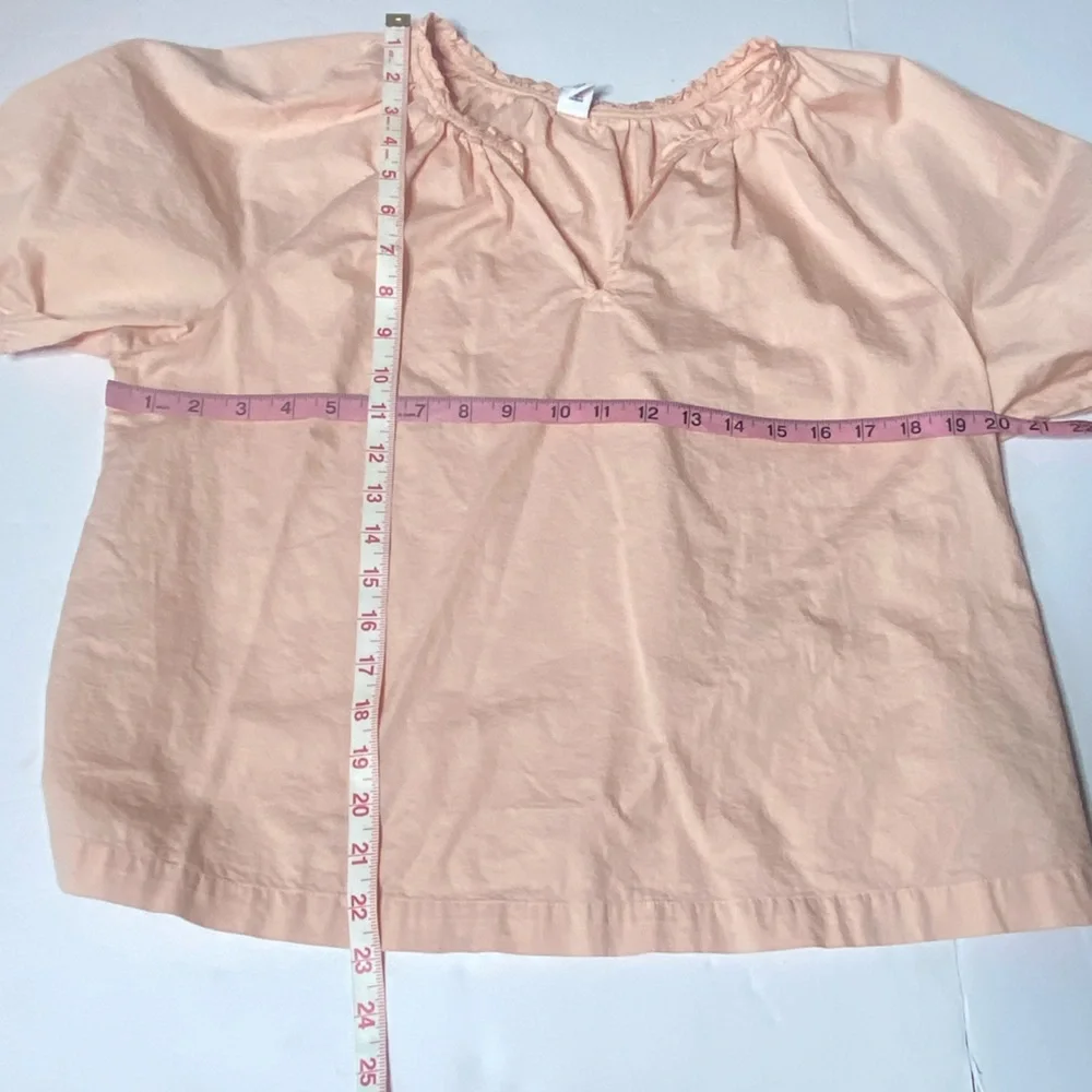 Old Navy Peach Blush Puff Sleeve Peasant Blouse – Size M